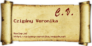 Czigány Veronika névjegykártya