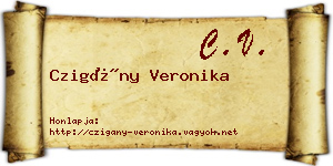 Czigány Veronika névjegykártya
